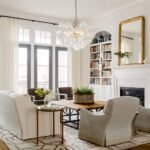 Brass Cluster Ribbed Glass Globe Bubble Chandelier - Image 11