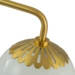 Brass Daisy 3-Light Opal Glass Globe Vanity Light - Image 10