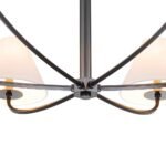 Classic French 6-Light White Linen Shade Chandelier - Image 16