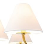 Classic French 6-Light White Linen Shade Chandelier - Image 14