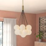 Cloud Style Opal Glass Cluster Bubble Chandelier Pendant Light