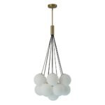 Cloud Style Opal Glass Cluster Bubble Chandelier Pendant Light - Image 4
