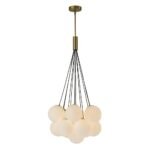 Cloud Style Opal Glass Cluster Bubble Chandelier Pendant Light - Image 5
