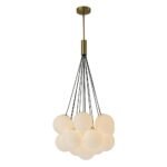 Cloud Style Opal Glass Cluster Bubble Chandelier Pendant Light - Image 7