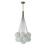 Cloud Style Opal Glass Cluster Bubble Chandelier Pendant Light - Image 6