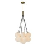 Cloud Style Opal Glass Cluster Bubble Chandelier Pendant Light - Image 3