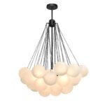 Cluster Frosted Glass Bubble Chandelier - Image 12
