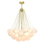 Cluster Frosted Glass Bubble Chandelier - Image 15