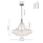 Cluster Ribbed Glass Dimmable LED Bubble Chandelier - Image 16