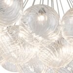 Cluster Ribbed Glass Dimmable LED Bubble Chandelier - Image 11