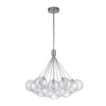 Cluster Ribbed Glass Dimmable LED Bubble Chandelier - Image 7