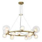 Decorative Halo Glass Globe Bubble Ring Chandelier - Image 4