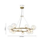 Decorative Halo Glass Globe Bubble Ring Chandelier - Image 13