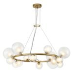 Decorative Halo Glass Globe Bubble Ring Chandelier - Image 5