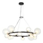 Decorative Halo Glass Globe Bubble Ring Chandelier - Image 9