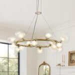 Decorative Halo Glass Globe Bubble Ring Chandelier