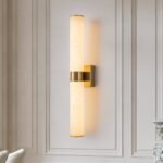 Dimmable LED Marble Tube Linear Bathroom Wall Sconce - Image 4