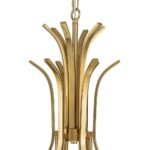 French 6-Light Frosted Glass Shade Scrolling Chandelier - Image 11