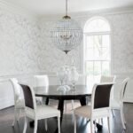 French Antique Brass Crystal Globe Chandelier - Image 9