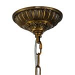 French Antique Brass Crystal Globe Chandelier - Image 20