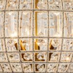 French Antique Brass Crystal Globe Chandelier - Image 15