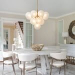 Frosted Ribbed Glass Bubble Chandelier - Image 3