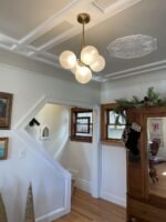 Frosted Ribbed Glass Bubble Chandelier - Image 2