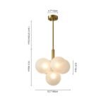 Frosted Ribbed Glass Bubble Chandelier - Image 22