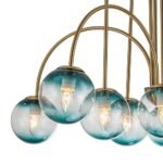 Glam 10-Light Blue Glass Globe Bubble Chandelier - Image 8