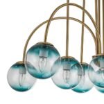 Glam 10-Light Blue Glass Globe Bubble Chandelier - Image 9