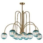 Glam 10-Light Blue Glass Globe Bubble Chandelier - Image 5