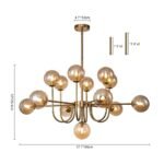 Glam 13-Light Sputnik Glass Globe Bubble Chandelier - Image 15