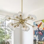 Glam Brass 12-Light Frozen Ice Style Sputnik Chandelier