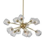 Glam Brass 12-Light Frozen Ice Style Sputnik Chandelier - Image 5