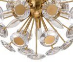 Glam Crystal Accent Brass Sphere Dandelion Chandelier - Image 13