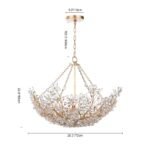 Luxe Gold Crystal Blossom Floral Basket Chandelier - Image 10