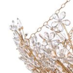 Luxe Gold Crystal Blossom Floral Basket Chandelier - Image 8
