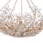 Luxe Gold Crystal Blossom Floral Basket Chandelier - Image 7