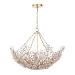 Luxe Gold Crystal Blossom Floral Basket Chandelier - Image 5