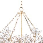 Luxe Gold Crystal Blossom Floral Basket Chandelier - Image 6