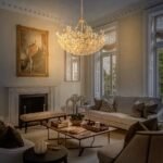 Luxe Gold Crystal Blossom Floral Basket Chandelier - Image 3