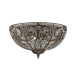 Luxe Moroccan Antique Bronze Crystal Ceiling Light - Image 6