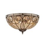 Luxe Moroccan Antique Bronze Crystal Ceiling Light - Image 5