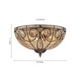 Luxe Moroccan Antique Bronze Crystal Ceiling Light - Image 13