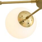 Mid-Century 7-light Brass Opal Glass Globe Sputnik Chandelier - Image 15