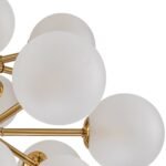 Mid-Century Frosted Glass Bubble Tiered Sputnik Chandelier - Image 16