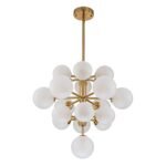 Mid-Century Frosted Glass Bubble Tiered Sputnik Chandelier - Image 7