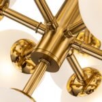 Mid-Century Frosted Glass Bubble Tiered Sputnik Chandelier - Image 14