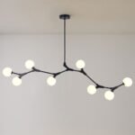Mid-century Linear Island Branching Bubble Chandelier - Image 10