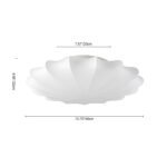 Mid-Century Modern White Flush Mount Light - Image 13